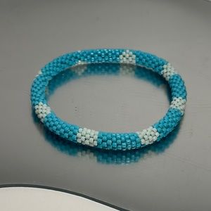 Sashka Blue / White Bracelet 8" - #429